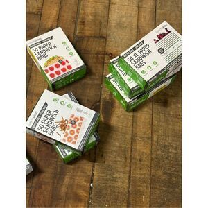 Lot of 7 lunchskinz skins paper sandwich snack food prep storage craft bags